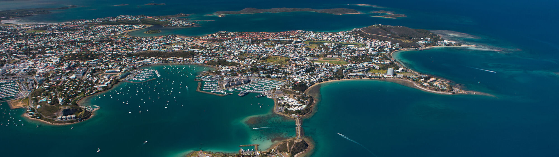 Luftfoto over Noumea, Ny Kaldoniens hovedstad